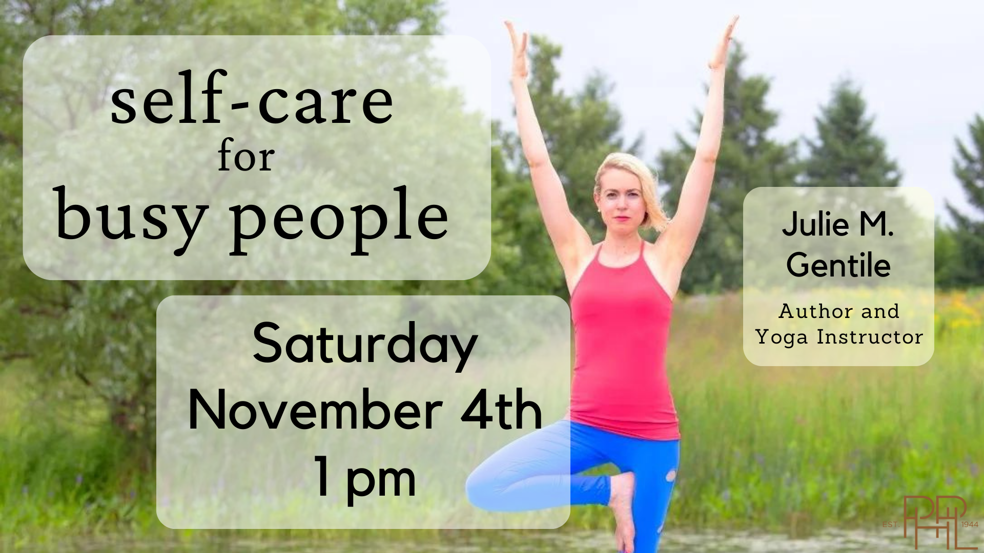 Self Care for Busy People Palos Heights Public Library